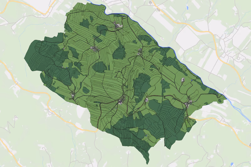 Kartenvorschau des Bodenverbrauchs der KG Ödenkirchen