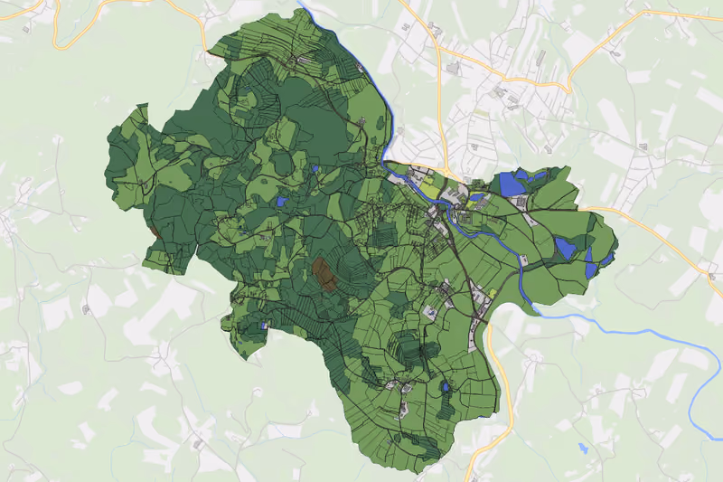 Kartenvorschau des Bodenverbrauchs der KG Schlägl