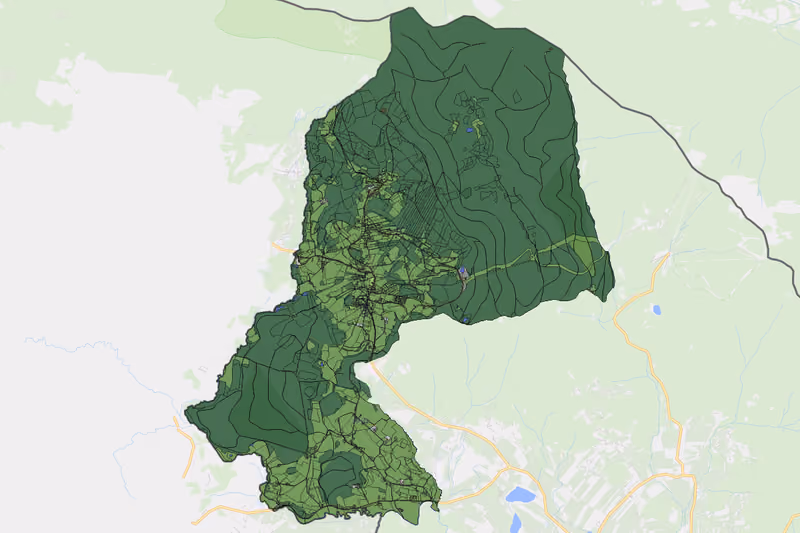 Kartenvorschau des Bodenverbrauchs der KG Schwarzenberg