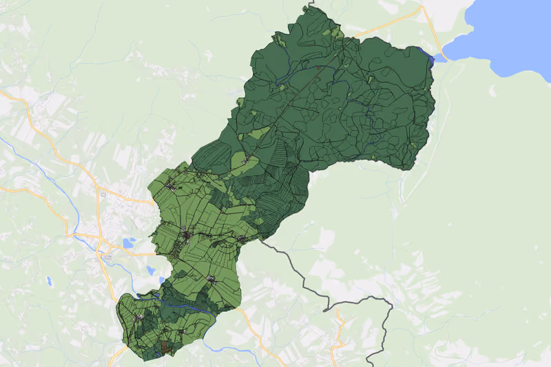 Kartenvorschau des Bodenverbrauchs der KG Unterneudorf