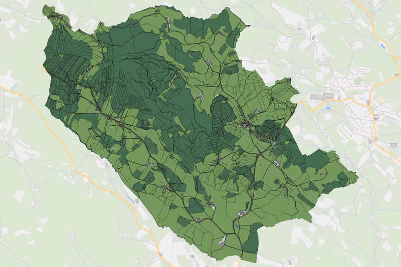Kartenvorschau des Bodenverbrauchs der KG Atzesberg