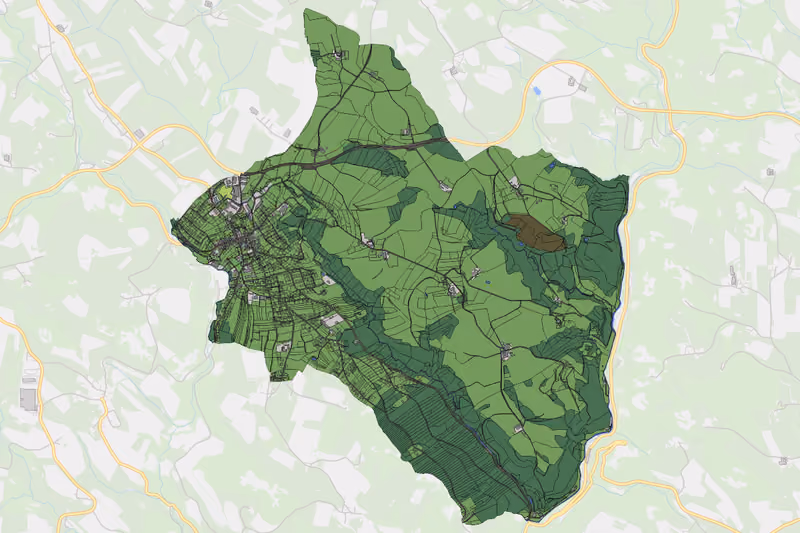 Kartenvorschau des Bodenverbrauchs der KG Lembach