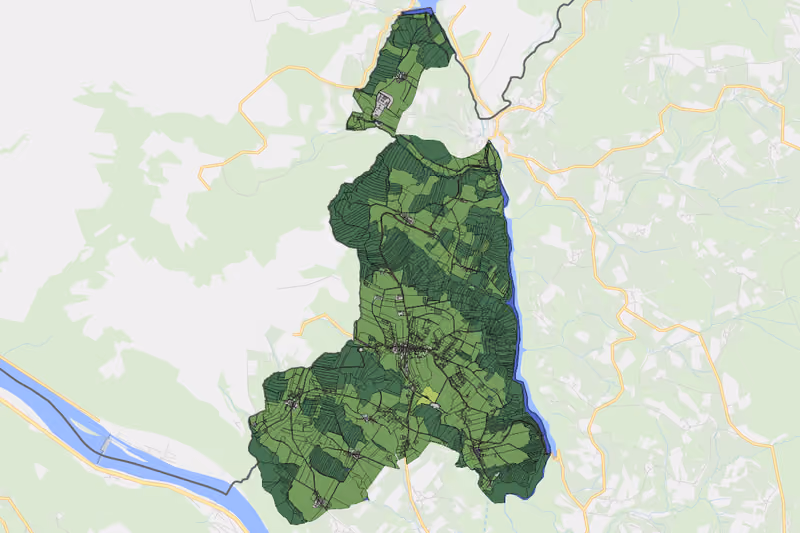 Kartenvorschau des Bodenverbrauchs der KG Neustift