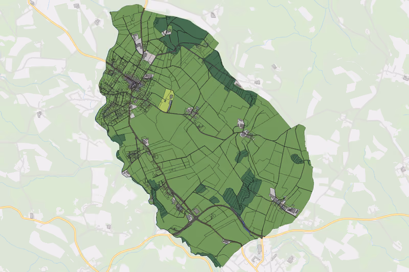Kartenvorschau des Bodenverbrauchs der KG Putzleinsdorf