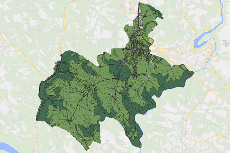 Kartenvorschau des Bodenverbrauchs der KG Altenfelden