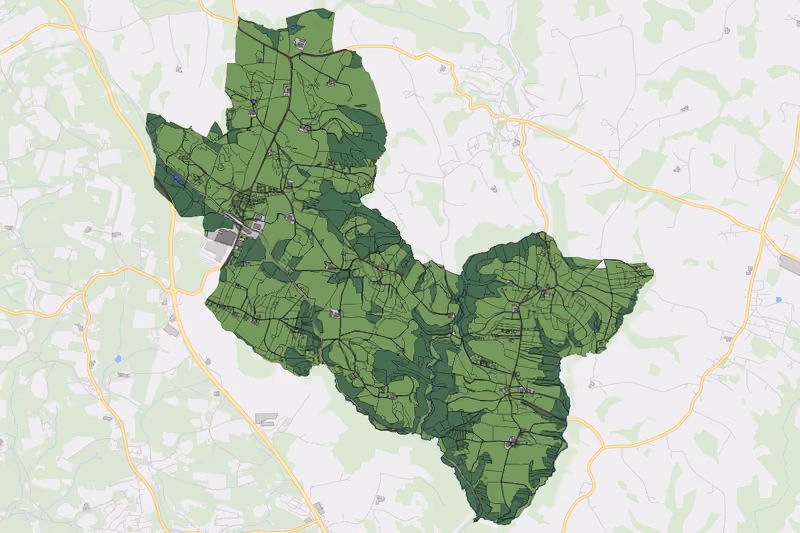 Kartenvorschau des Bodenverbrauchs der KG Drautendorf
