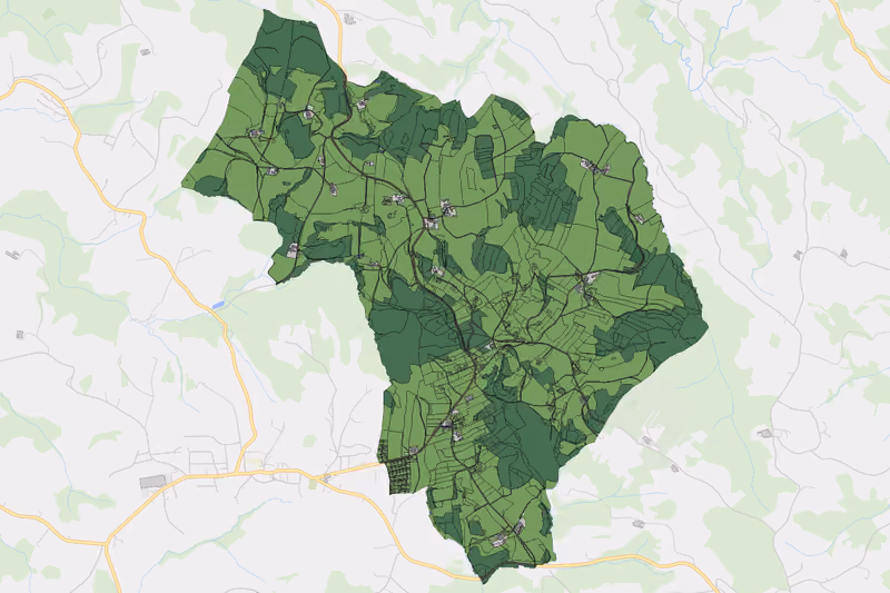 Kartenvorschau des Bodenverbrauchs der KG Eckerstorf