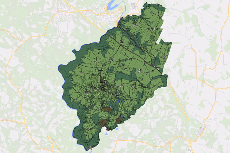 Kartenvorschau des Bodenverbrauchs der KG Kleinzell