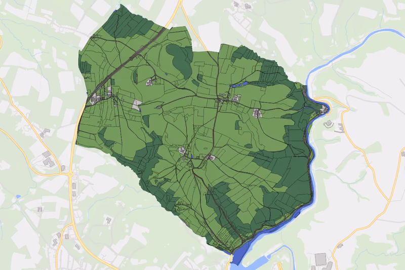 Kartenvorschau des Bodenverbrauchs der KG Langhalsen
