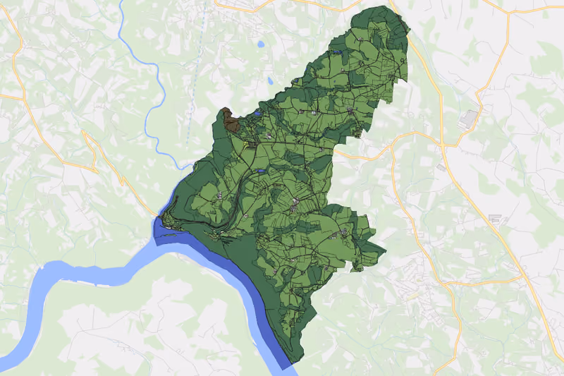Kartenvorschau des Bodenverbrauchs der KG Neuhaus