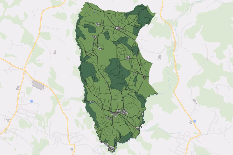 Kartenvorschau des Bodenverbrauchs der KG Ramerstorf