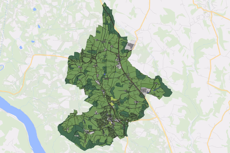 Kartenvorschau des Bodenverbrauchs der KG St. Martin