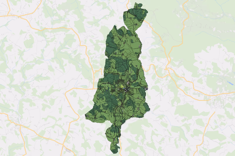 Kartenvorschau des Bodenverbrauchs der KG St. Veit