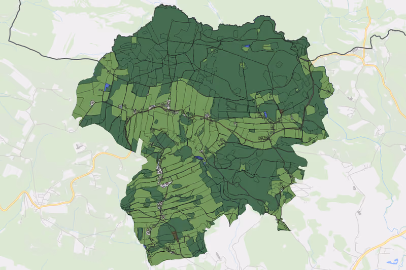 Kartenvorschau des Bodenverbrauchs der KG Afiesl