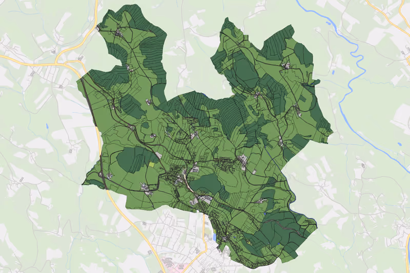 Kartenvorschau des Bodenverbrauchs der KG Berg