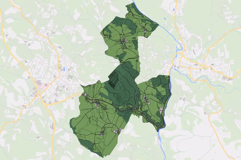 Kartenvorschau des Bodenverbrauchs der KG Hundbrenning