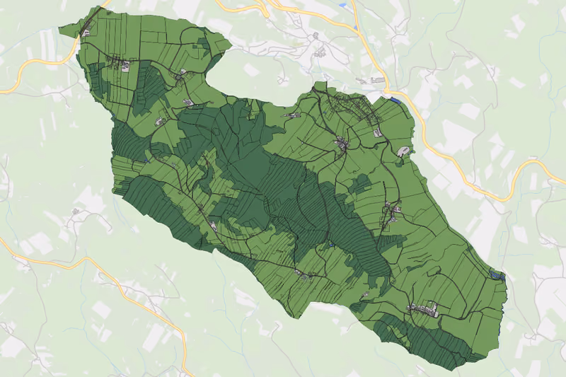 Kartenvorschau des Bodenverbrauchs der KG Kicking