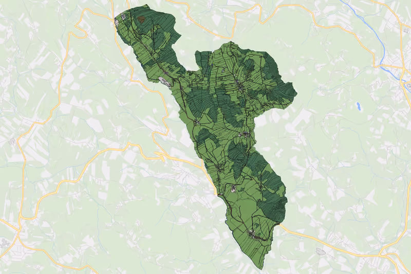 Kartenvorschau des Bodenverbrauchs der KG Kirchbach