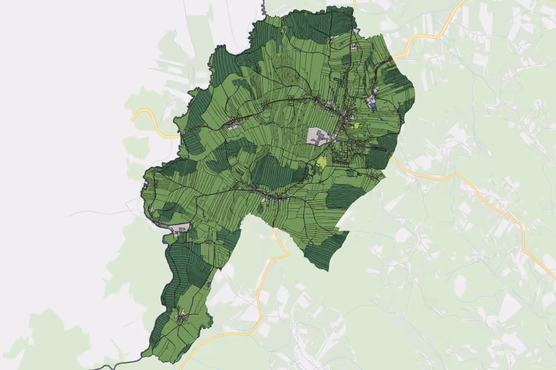 Kartenvorschau des Bodenverbrauchs der KG Kollerschlag