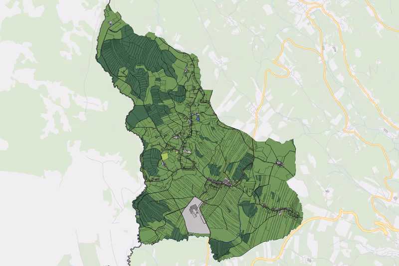 Kartenvorschau des Bodenverbrauchs der KG Nebelberg