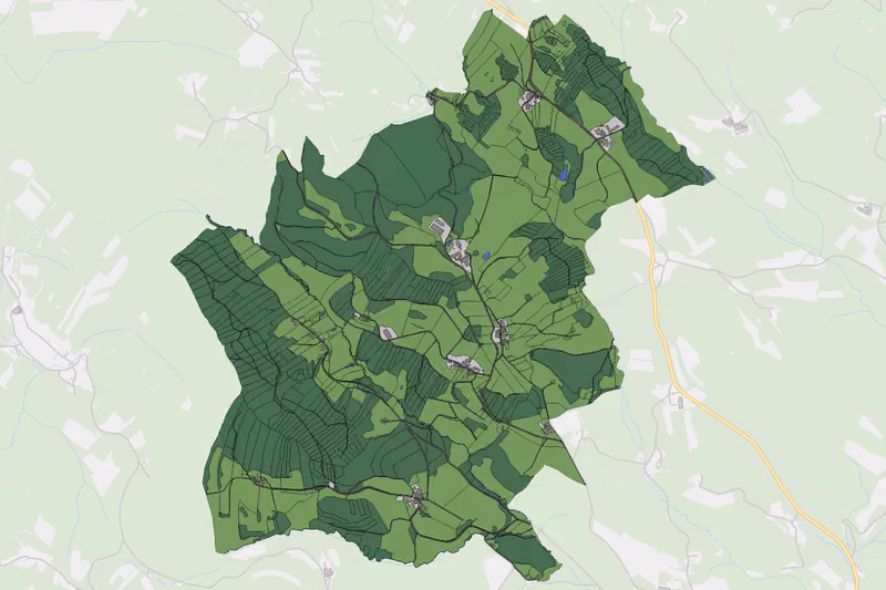 Kartenvorschau des Bodenverbrauchs der KG Pogendorf