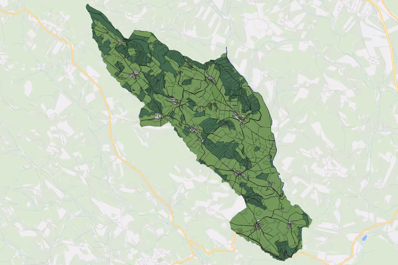 Kartenvorschau des Bodenverbrauchs der KG Schölling