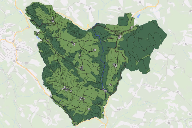 Kartenvorschau des Bodenverbrauchs der KG Sprinzenstein