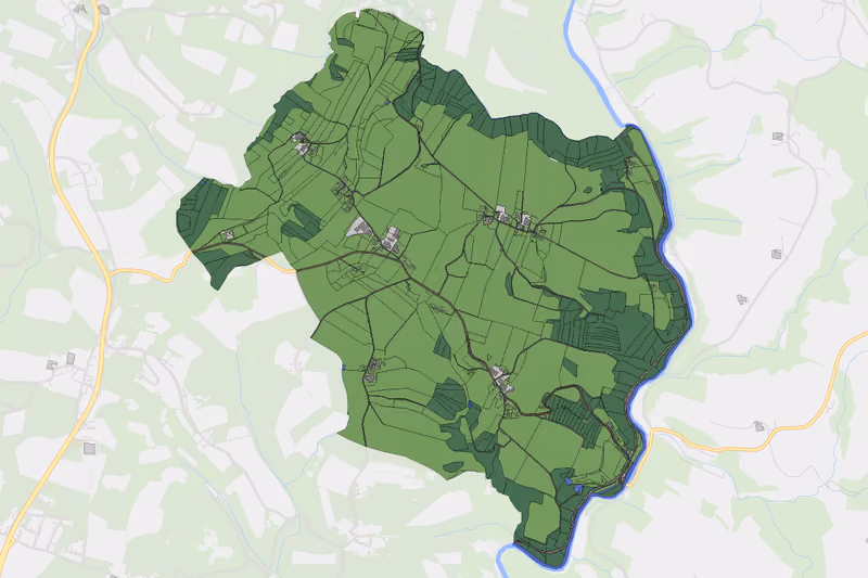 Kartenvorschau des Bodenverbrauchs der KG Untergahleiten