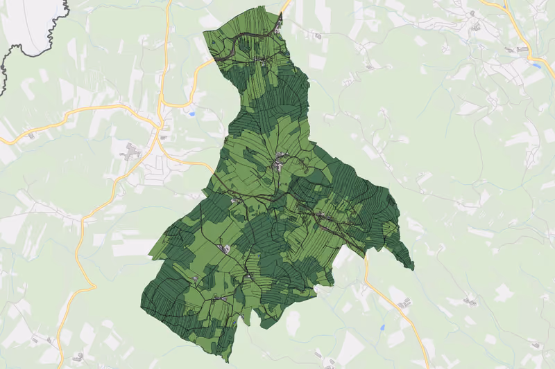 Kartenvorschau des Bodenverbrauchs der KG Stratberg