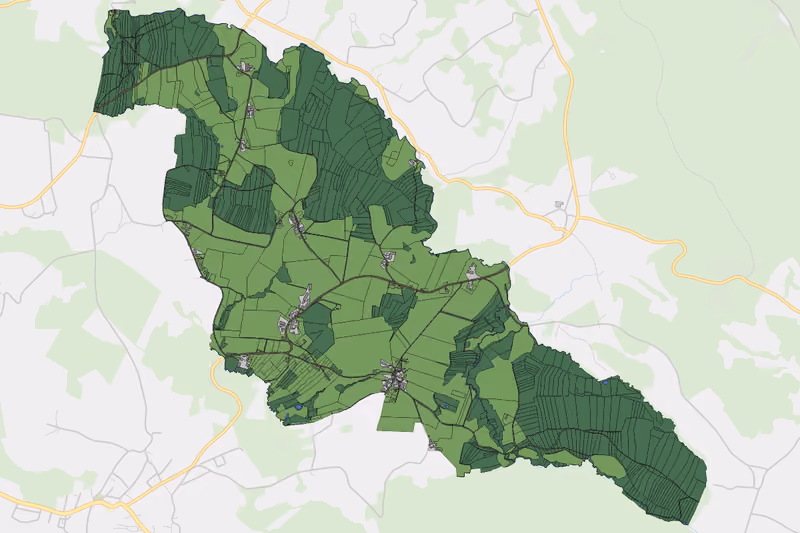 Kartenvorschau des Bodenverbrauchs der KG Aschenberg