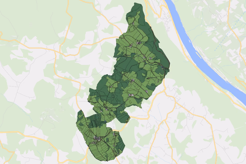 Kartenvorschau des Bodenverbrauchs der KG Hackendorf
