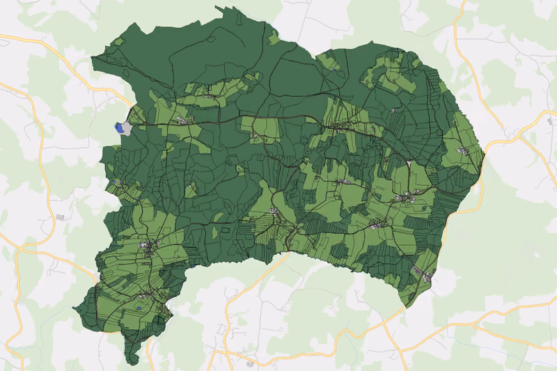 Kartenvorschau des Bodenverbrauchs der KG Neukirchendorf