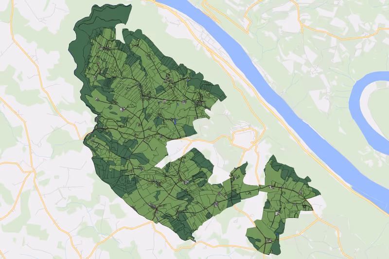 Kartenvorschau des Bodenverbrauchs der KG Oberaichberg