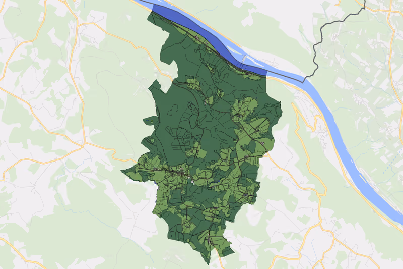 Kartenvorschau des Bodenverbrauchs der KG Stadl