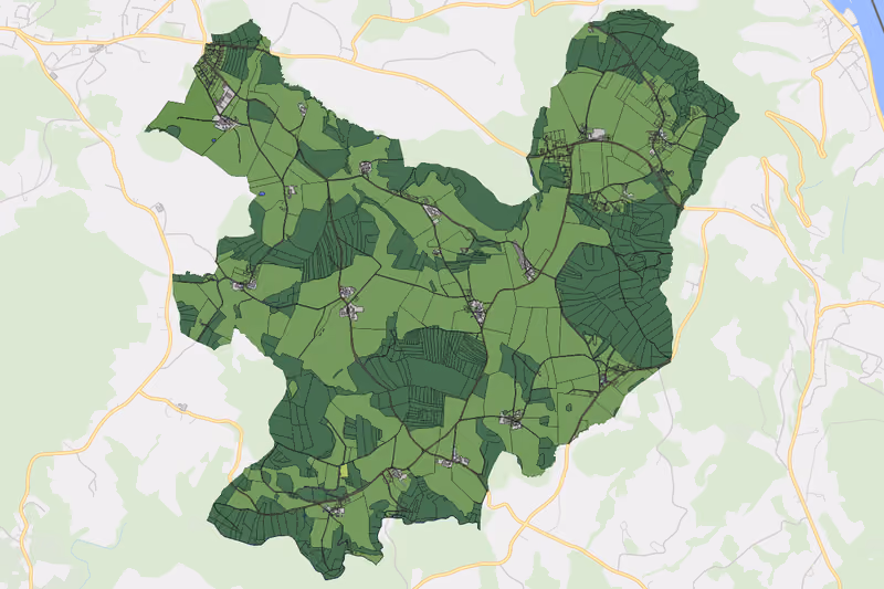 Kartenvorschau des Bodenverbrauchs der KG Urschendorf