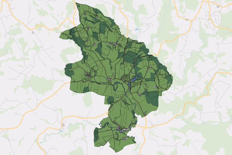 Kartenvorschau des Bodenverbrauchs der KG Angsüss