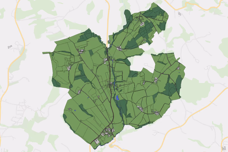 Kartenvorschau des Bodenverbrauchs der KG Diersbach