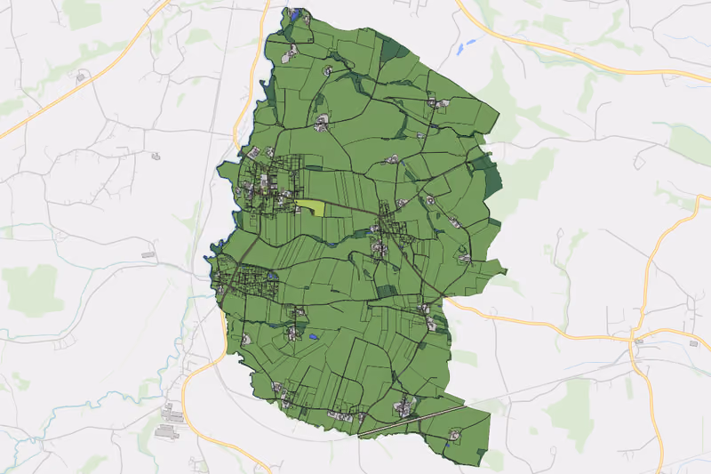 Kartenvorschau des Bodenverbrauchs der KG Dorf