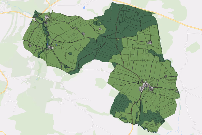 Kartenvorschau des Bodenverbrauchs der KG Geiselham