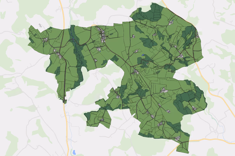 Kartenvorschau des Bodenverbrauchs der KG Großwaging
