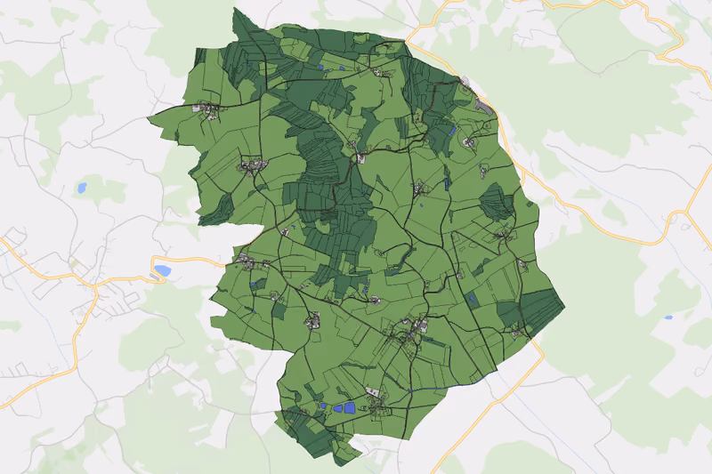 Kartenvorschau des Bodenverbrauchs der KG Matzing