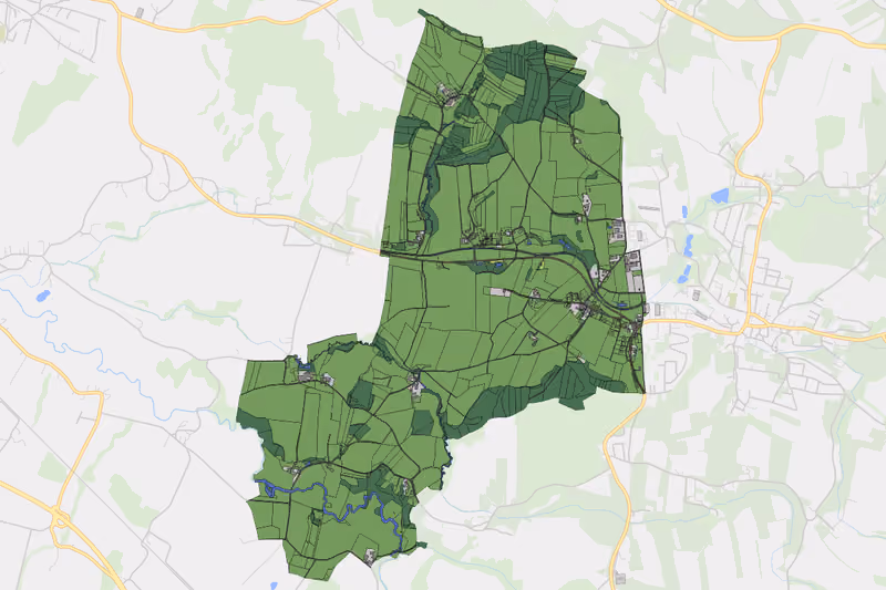 Kartenvorschau des Bodenverbrauchs der KG Niederham