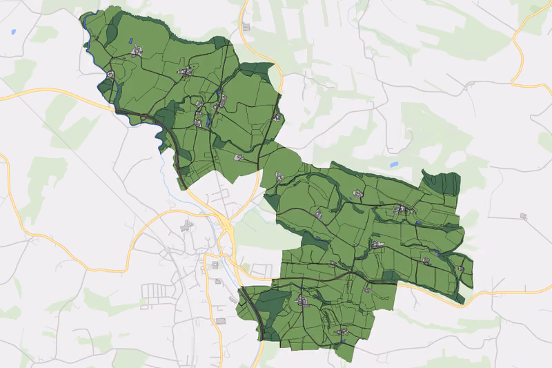 Kartenvorschau des Bodenverbrauchs der KG Reischenbach