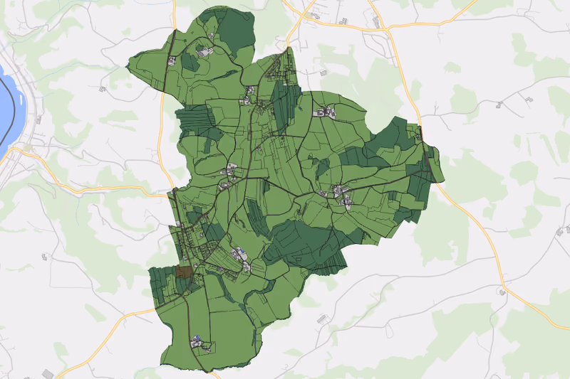 Kartenvorschau des Bodenverbrauchs der KG Amelreiching