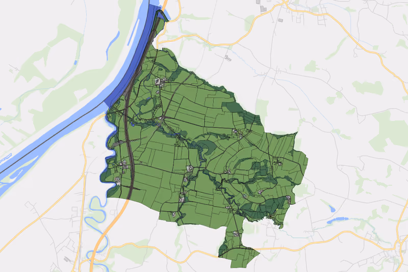 Kartenvorschau des Bodenverbrauchs der KG Dietrichshofen