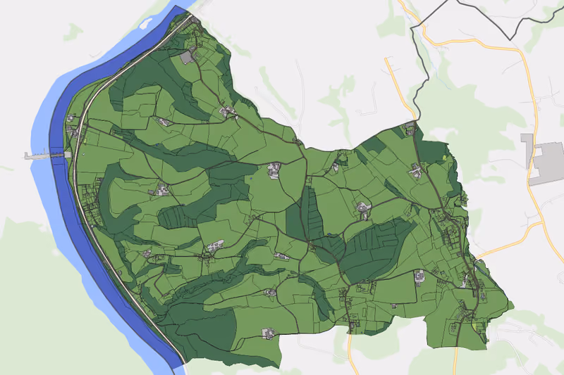 Kartenvorschau des Bodenverbrauchs der KG Gattern
