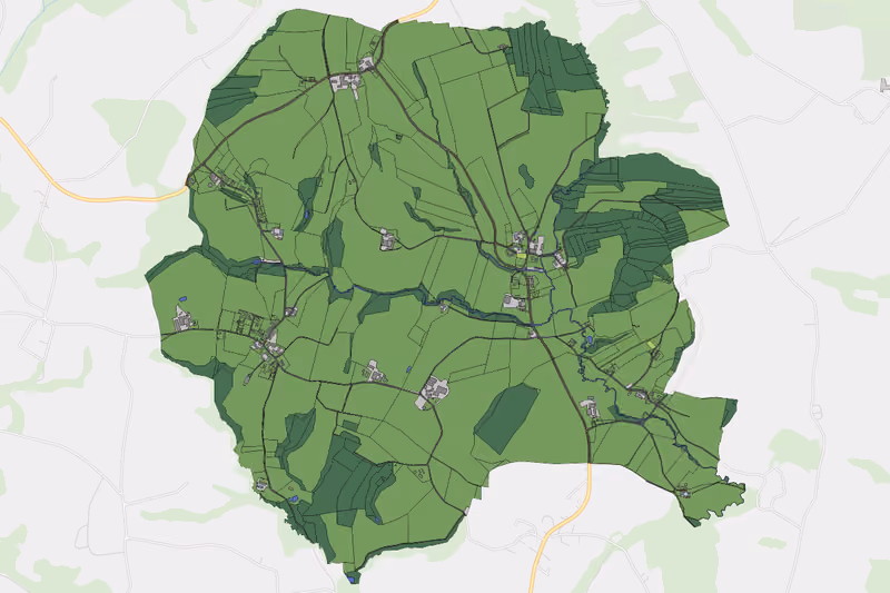 Kartenvorschau des Bodenverbrauchs der KG Höbmannsbach