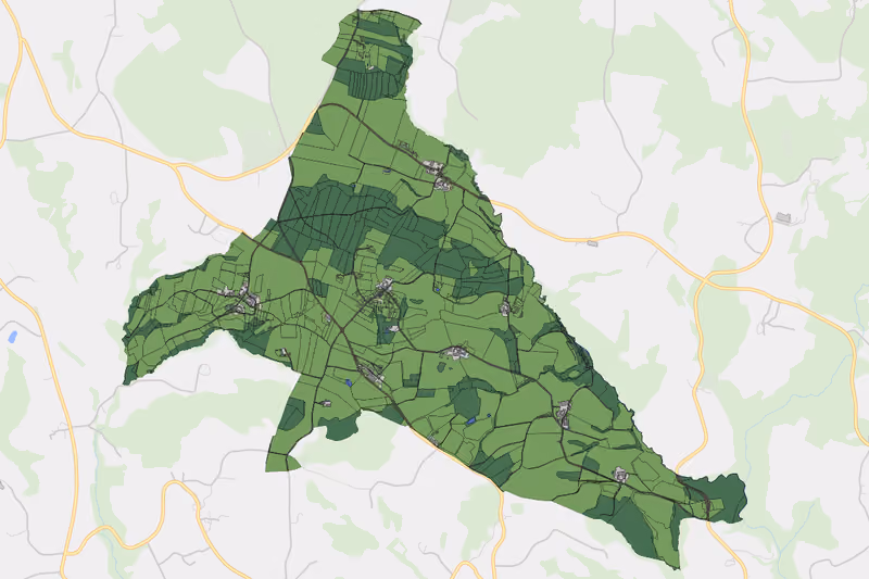 Kartenvorschau des Bodenverbrauchs der KG Landertsberg