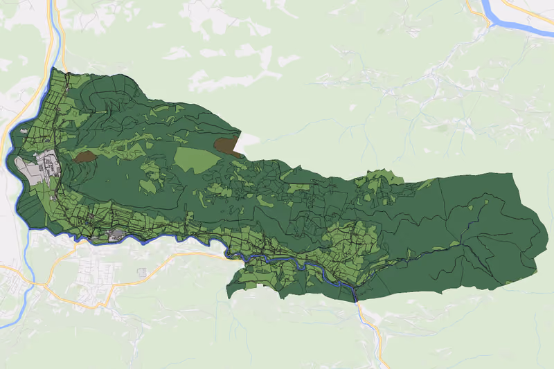 Kartenvorschau des Bodenverbrauchs der KG Außerbreitenau
