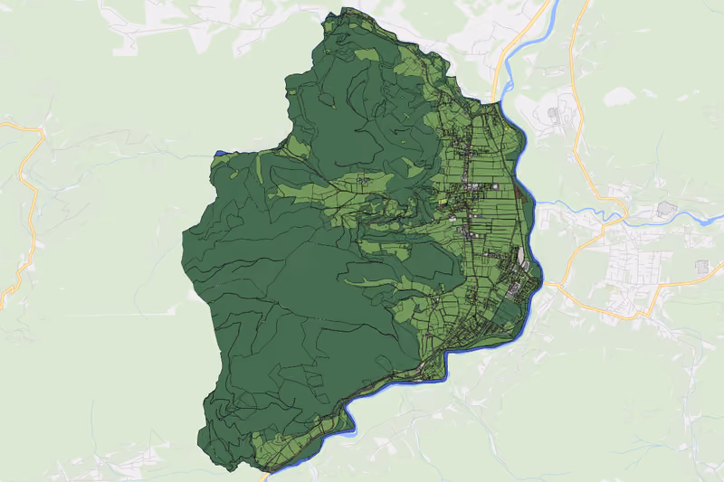 Kartenvorschau des Bodenverbrauchs der KG Leonstein